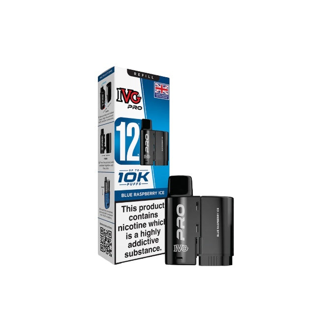 10mg IVG Pro 12 Refill Pods 10000 Puffs