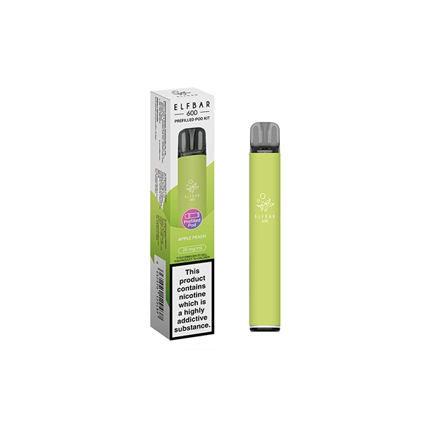 20mg Elf Bar 600 Prefilled Pod Vape Kit 600 Puffs