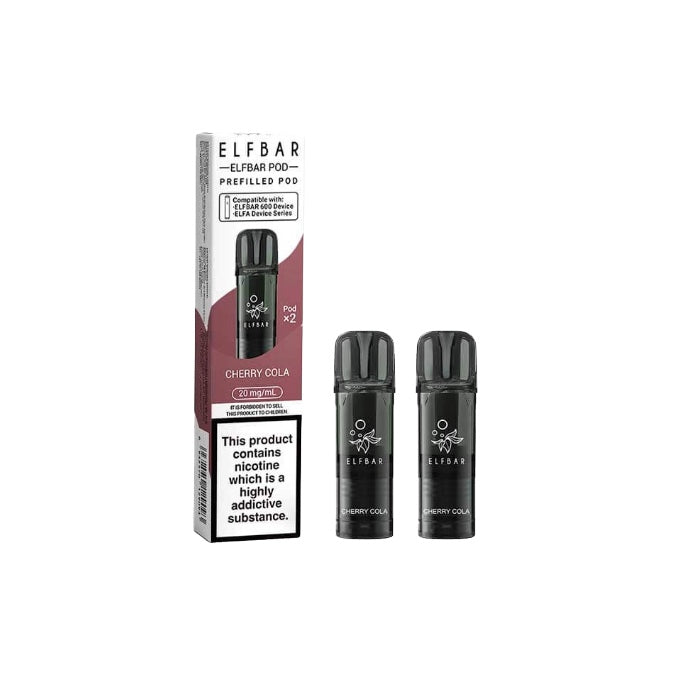 20mg Elf Bar 600 Prefilled Pods 2ml 1200 Puffs - 2 Pcs