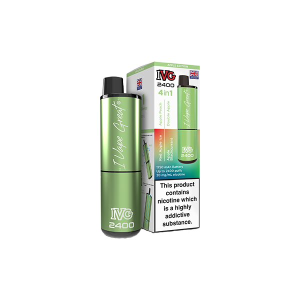 20mg IVG 2400 4 in 1 Multi Edition Rechargeable Pod Vape Kit 2400 Puffs