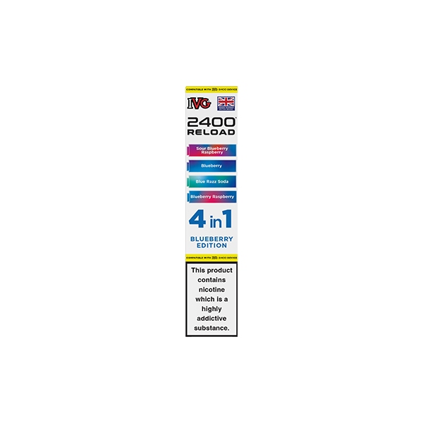 20mg IVG 2400 Reload Multi Edition Prefilled Pods 2ml 2400 Puffs - 4 Pcs