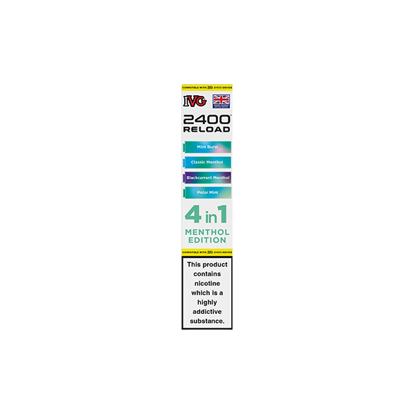 20mg IVG 2400 Reload Multi Edition Prefilled Pods 2ml 2400 Puffs - 4 Pcs