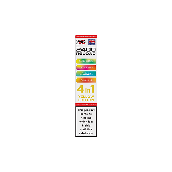 20mg IVG 2400 Reload Multi Edition Prefilled Pods 2ml 2400 Puffs - 4 Pcs