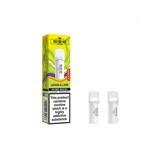 20mg SKE Crystal Pro Replacement Prefilled Pods 2ml 1200 Puffs - 2 Pcs