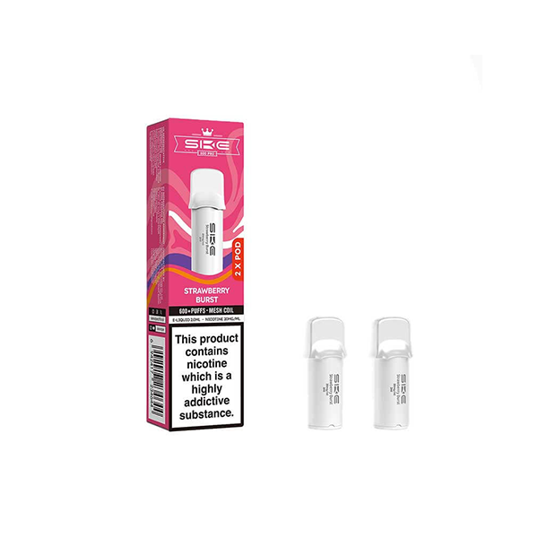 20mg SKE Crystal Pro Replacement Prefilled Pods 2ml 1200 Puffs - 2 Pcs