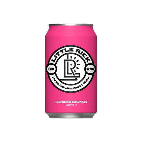 12 x Little Rick 32mg CBD (CBG) Sparkling 330ml Raspberry Lemonade