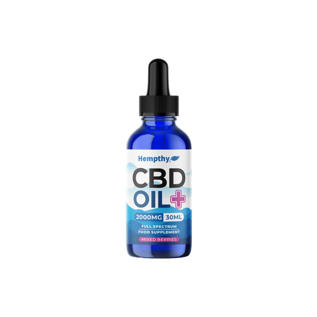 Hempthy 2000mg CBD Oil Full Spectrum Food Supplement Mixed Berries - 30ml