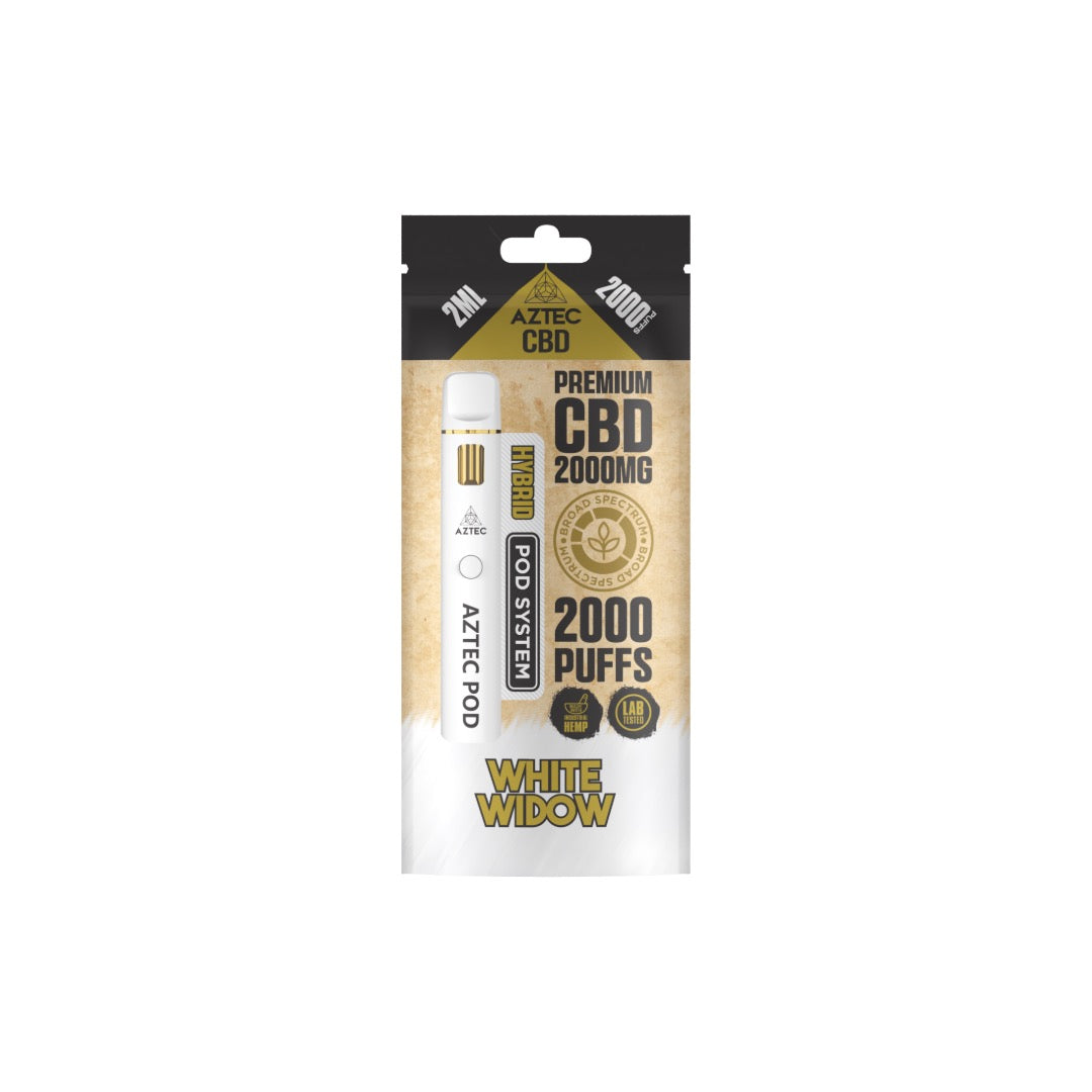 Aztec CBD 2000mg Broad Spectrum Starter Pro Pod Vape Kit 2000 Puffs
