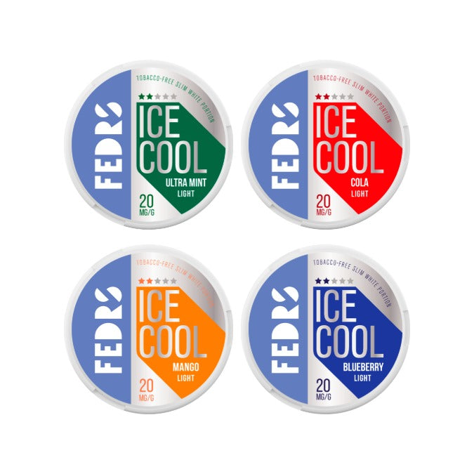 20mg FEDRS Ice Cool Light Nicotine Pouches - 20 Pouches