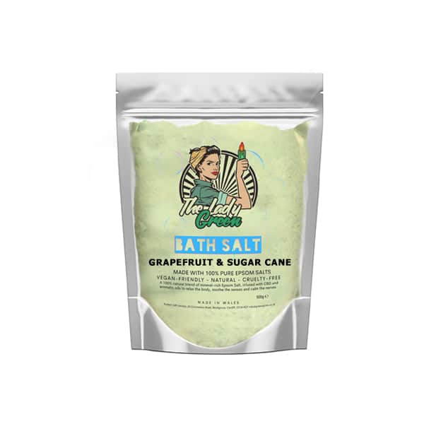 Lady Green 50mg CBD Grapfruit & Sugarcane Bath Salts - 500g