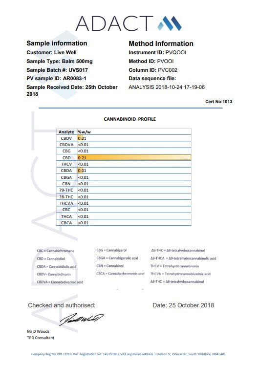 LVWell CBD 500mg 30ml Muscle Rub Balm