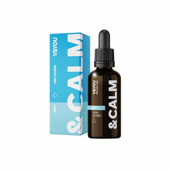 V&YOU &Calm CBD Oil Drops 1500mg CBD Oil 30ml