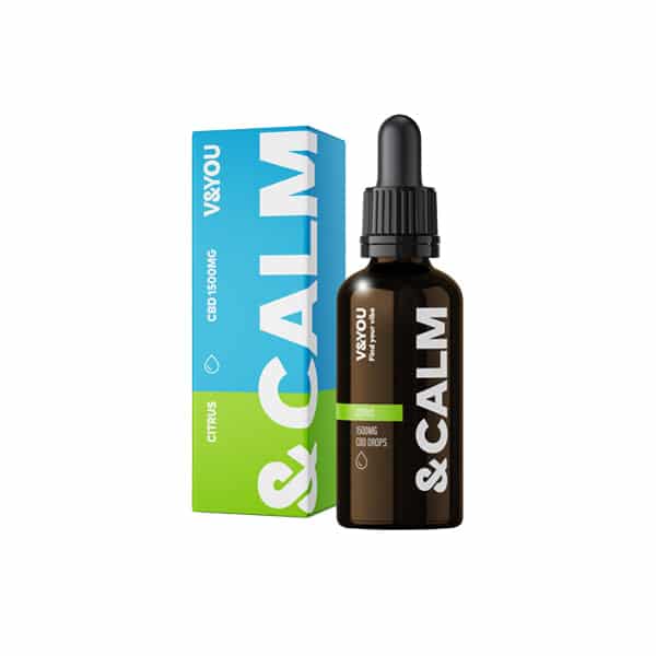 V&YOU &Calm CBD Oil Drops 1500mg CBD Oil 30ml