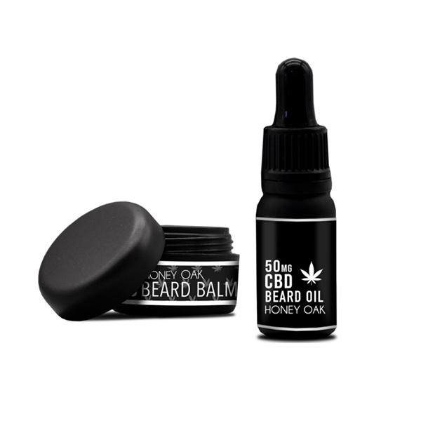 NKD 150mg CBD Twin Pack Honey Oak Beard Oil and balm