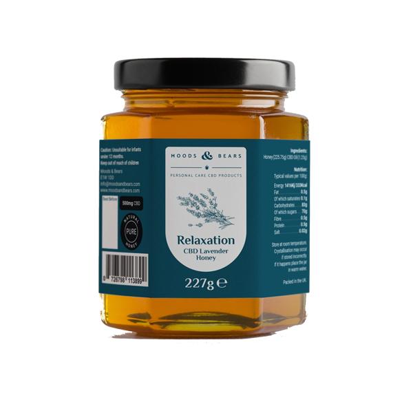 Moods and Bears 500mg CBD Natural Pure Honey 227g
