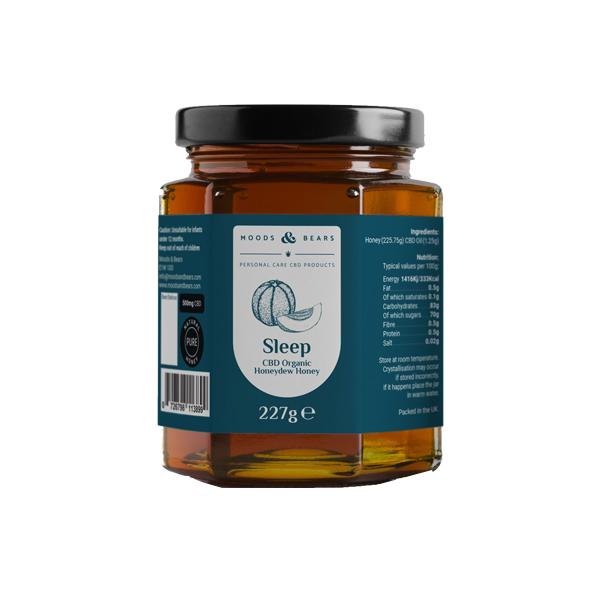 Moods and Bears 500mg CBD Natural Pure Honey 227g