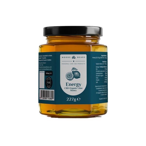 Moods and Bears 500mg CBD Natural Pure Honey 227g
