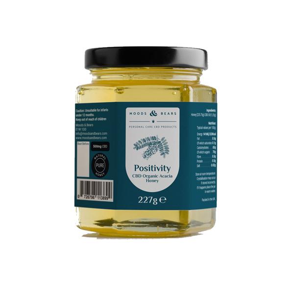 Moods and Bears 500mg CBD Natural Pure Honey 227g
