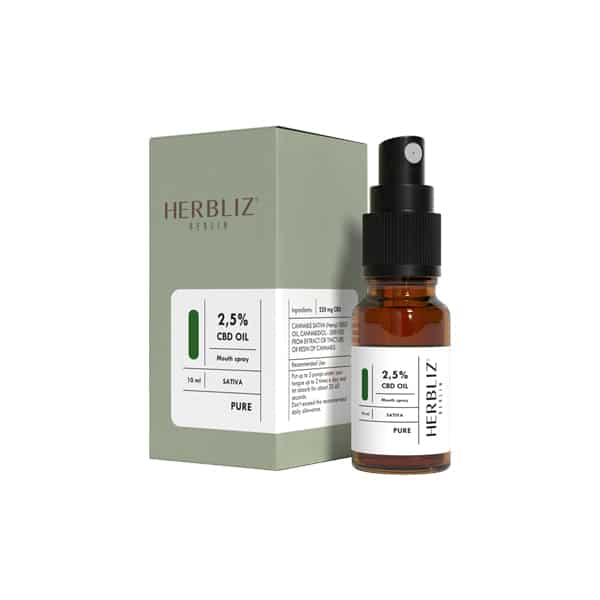 Herbliz 2.5% Pure CBD Mouth Spray - 10ml