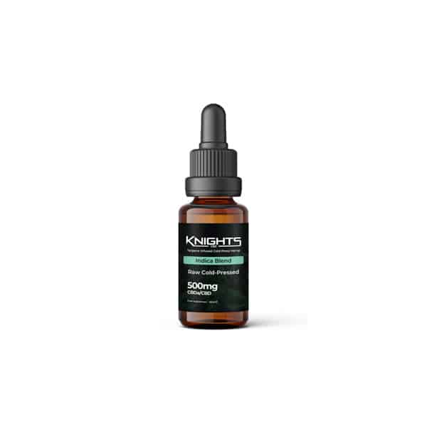 Knights CBD 500mg CBDa-CBD Indica Blend Raw Cold-Pressed Oil - 30ml