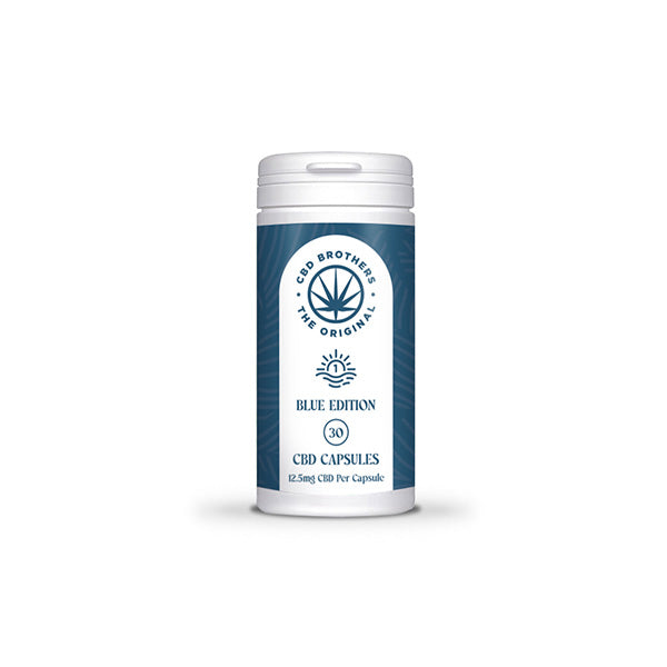 CBD Brothers Blue Edition 375mg CBD-CBDA Vegan Capsules - 30 Caps