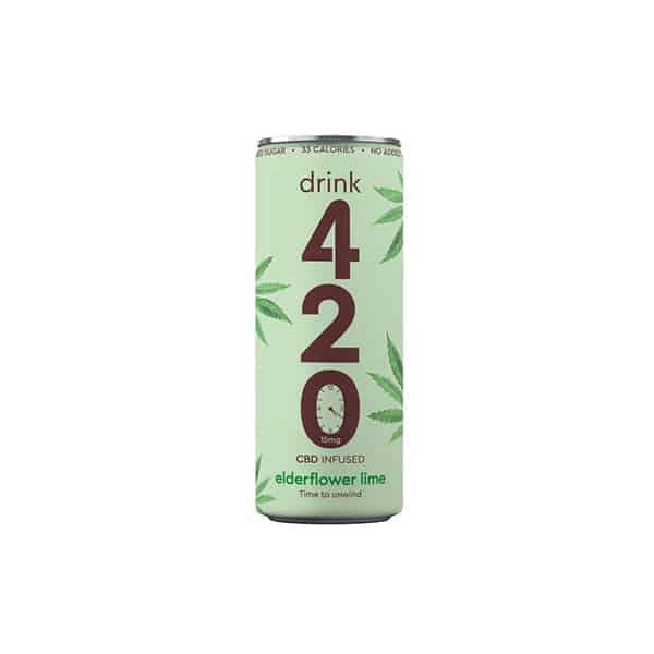 Drink 420 CBD 15mg Infused Sparkling Drink - Elderflower Lime