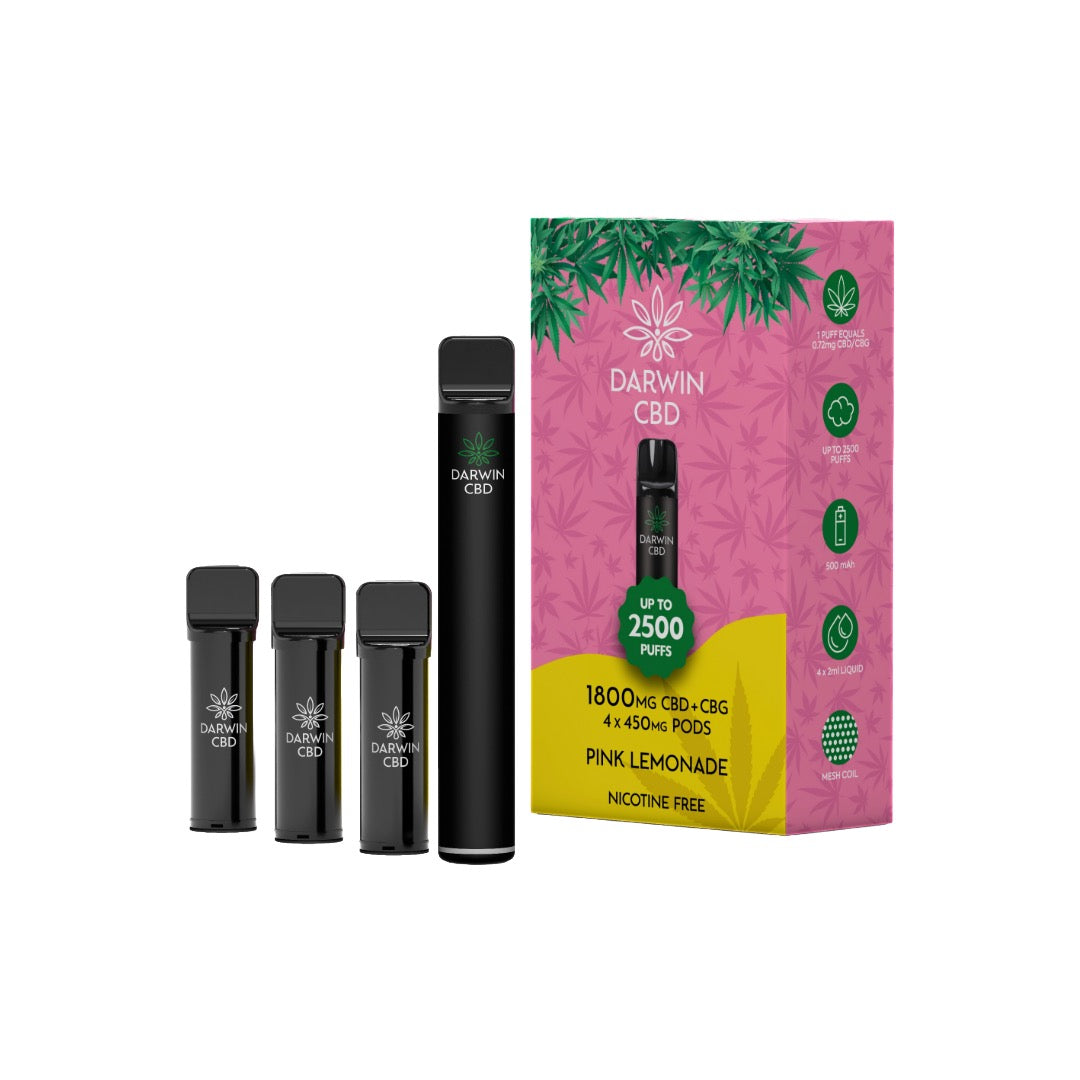 1800mg Darwin CBD 4 in 1 Vape Kit 2500 Puffs