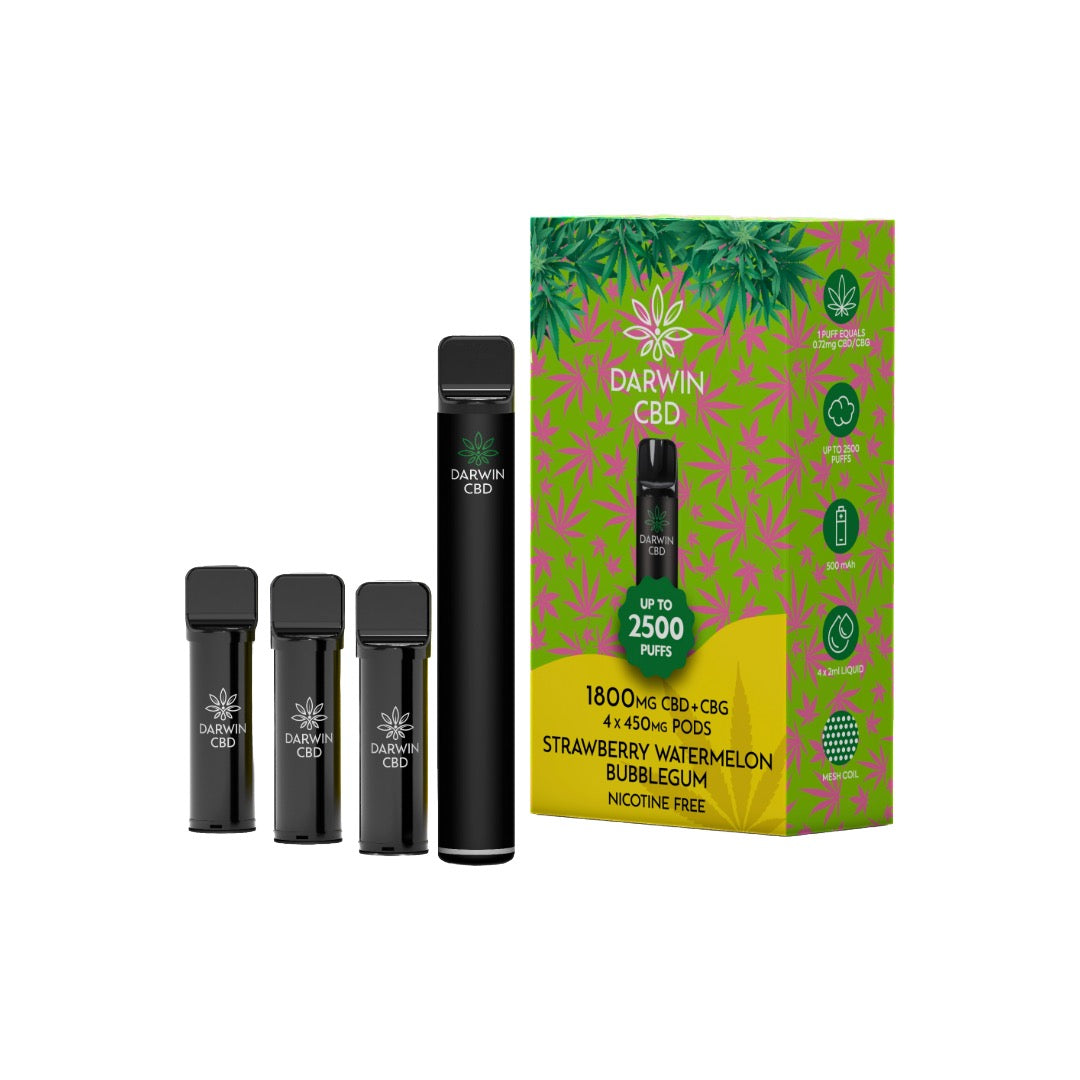 1800mg Darwin CBD 4 in 1 Vape Kit 2500 Puffs