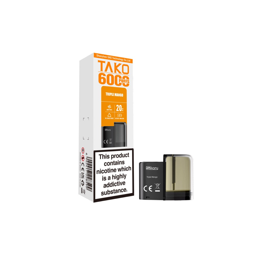 20mg Sikary Tako SP6000 Prefilled Pods 6000 Puffs
