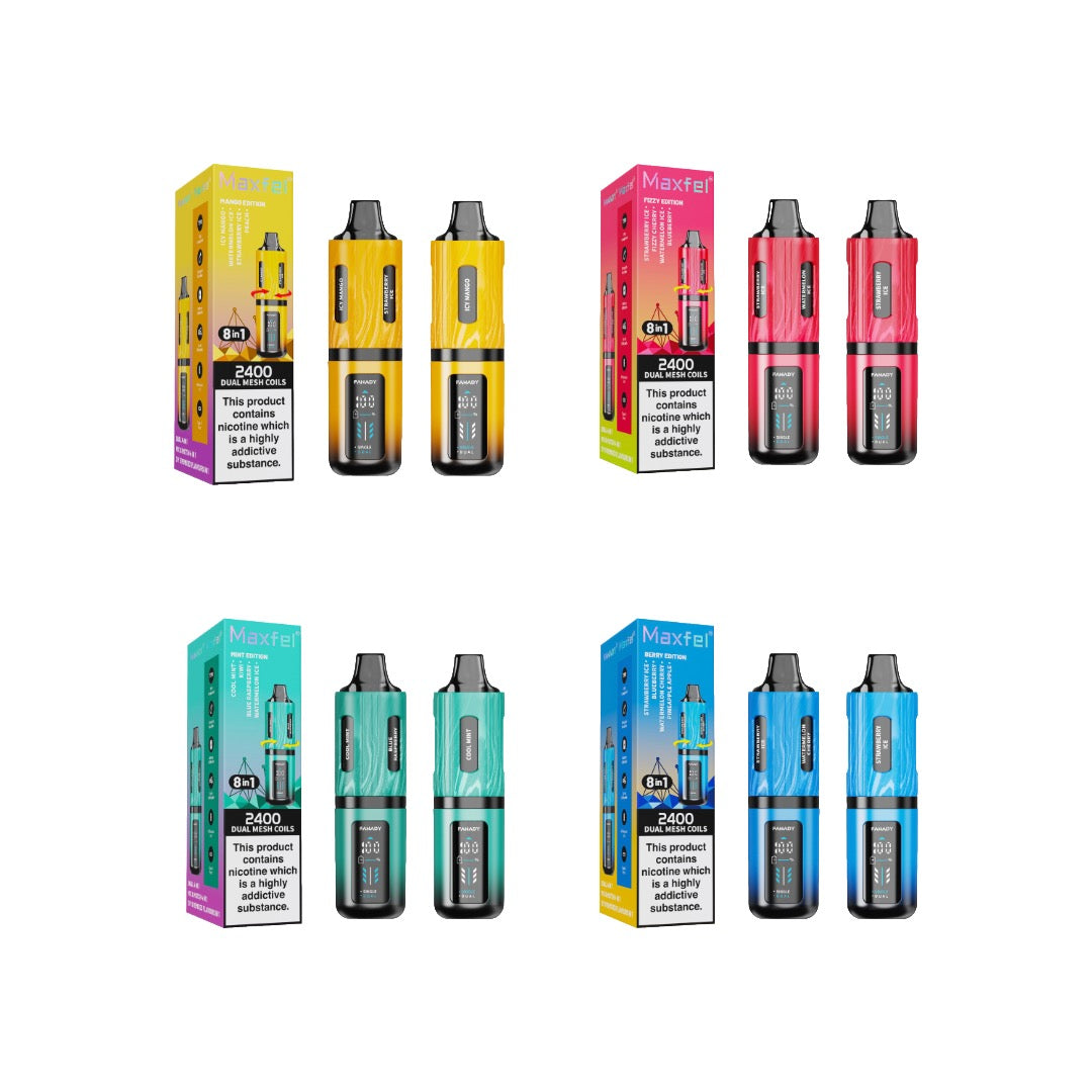 20mg Maxfel Legend Fanady 8 in 1 2400 Puffs Prefilled Pod Vape Kit