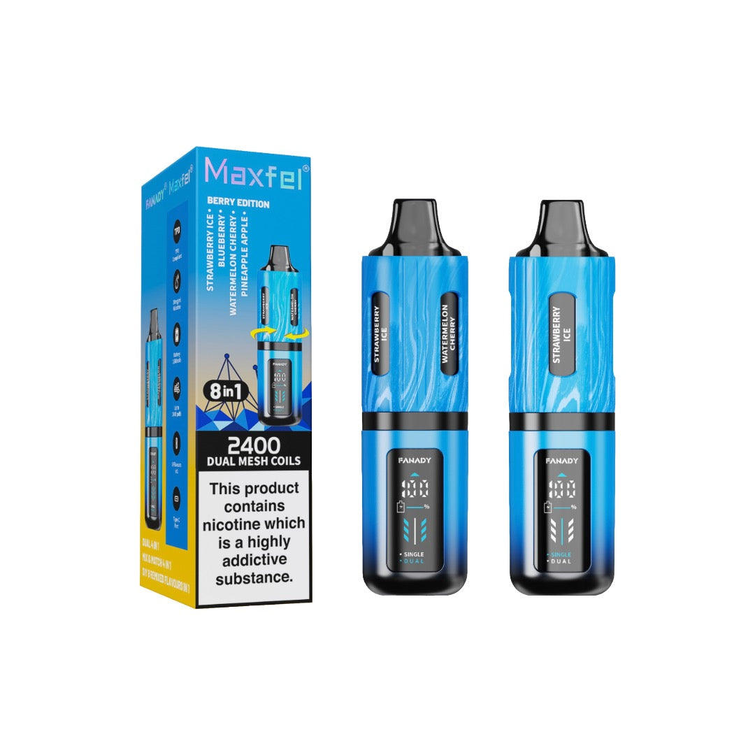 20mg Maxfel Legend Fanady 8 in 1 2400 Puffs Prefilled Pod Vape Kit