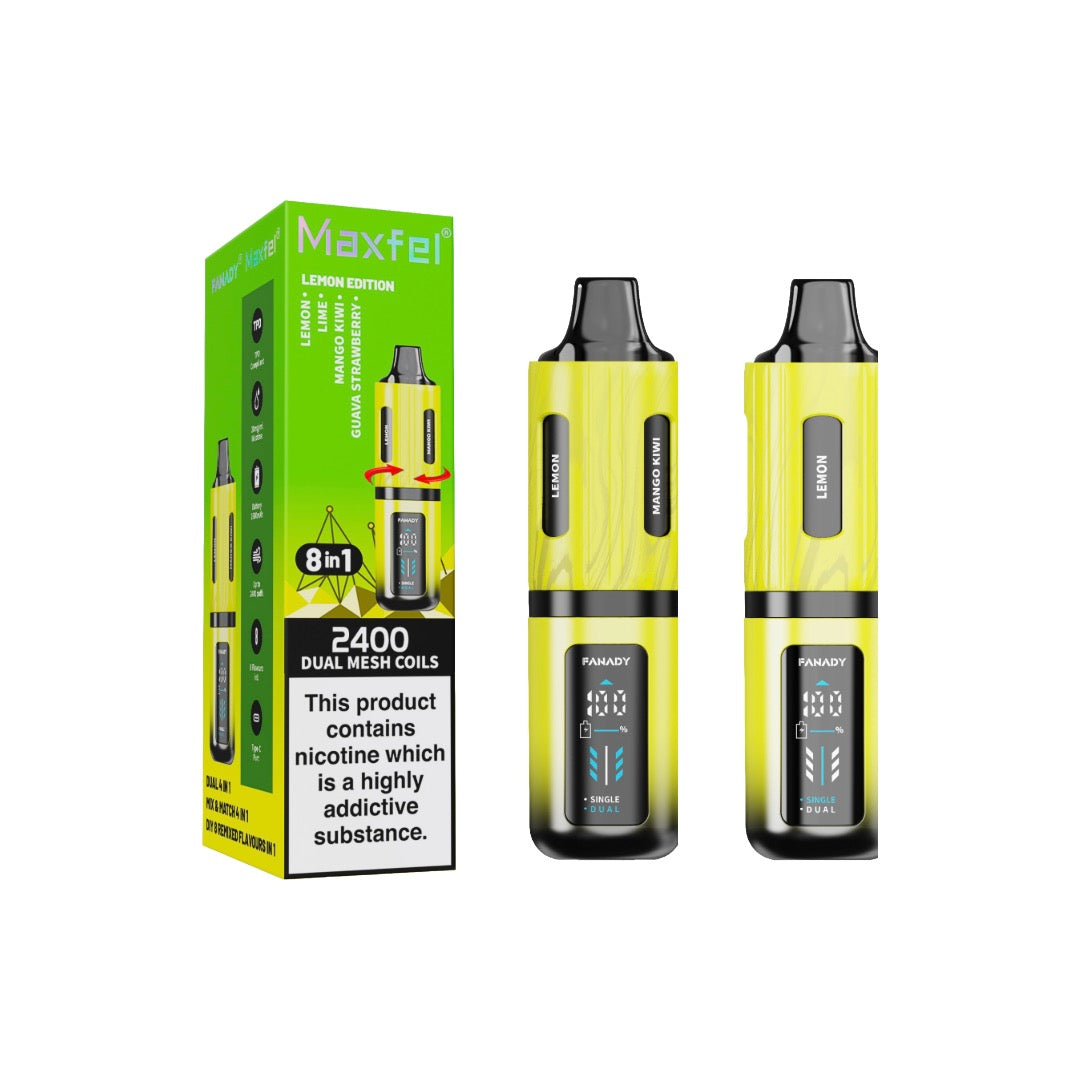 20mg Maxfel Legend Fanady 8 in 1 2400 Puffs Prefilled Pod Vape Kit