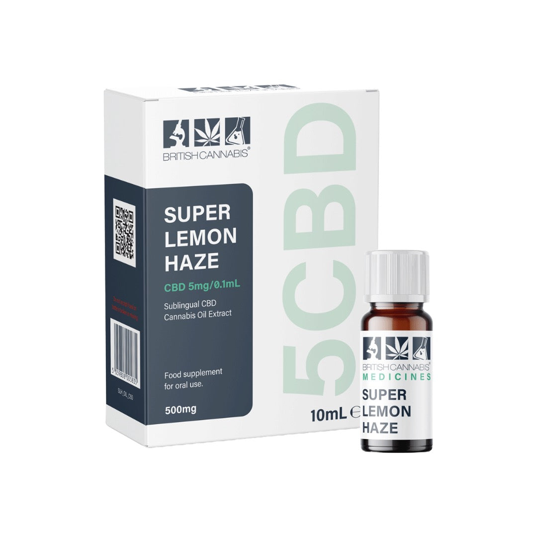 CBD by British Cannabis 500mg 5CBD Super Lemon Haze Full Plant Extract 10ml