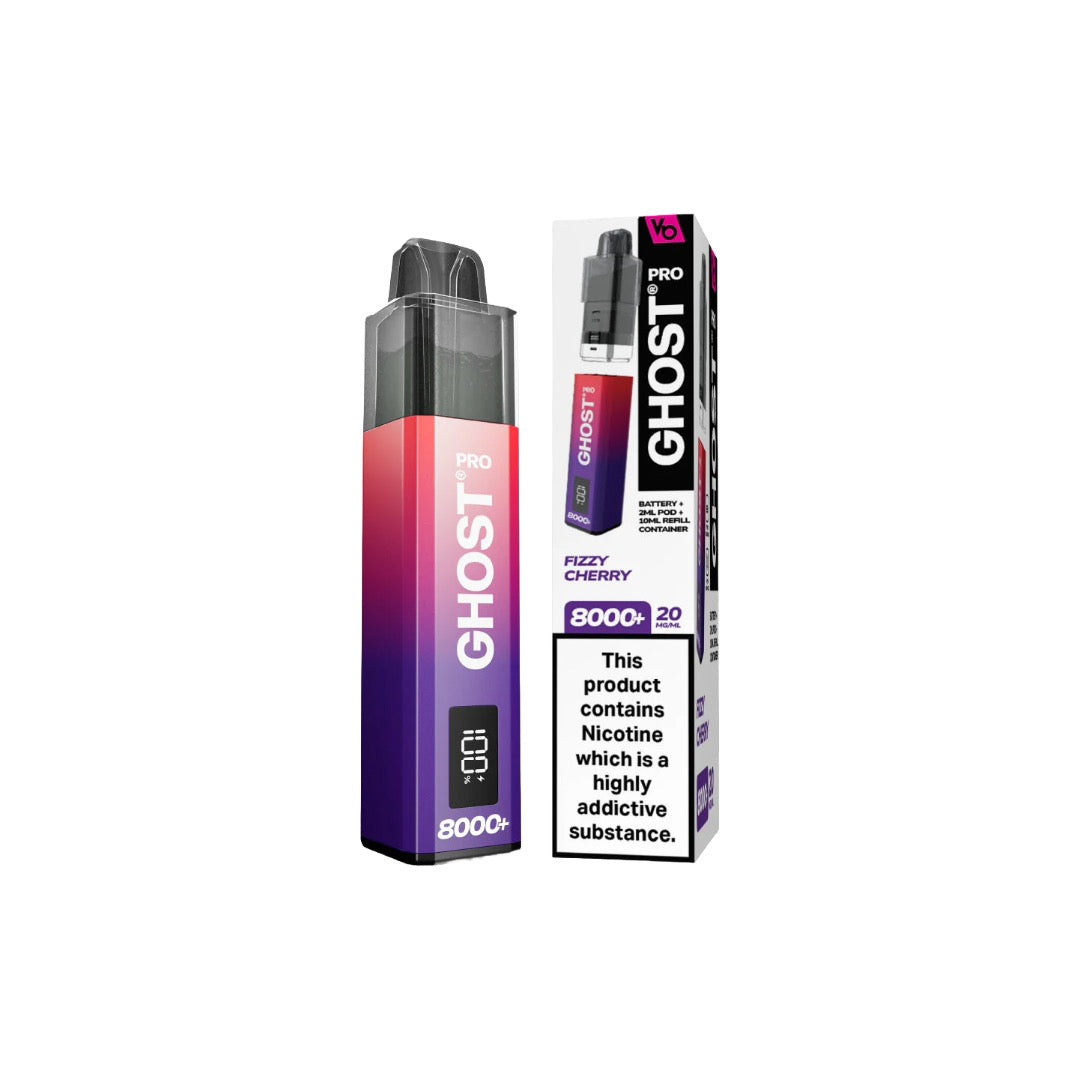 20mg Vapes Bar Ghost Pro 8000+ Puffs Prefilled Pod Vape Kit