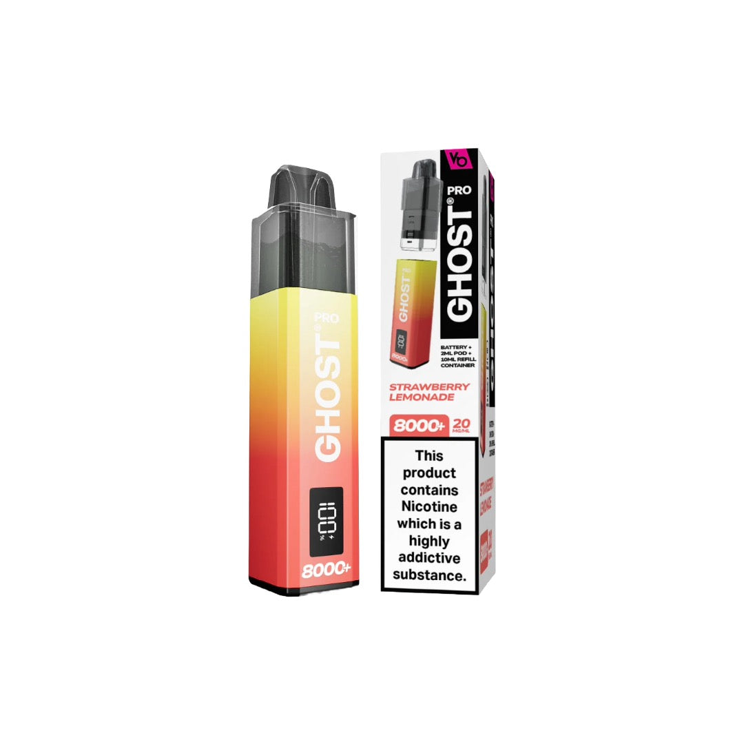 20mg Vapes Bar Ghost Pro 8000+ Puffs Prefilled Pod Vape Kit