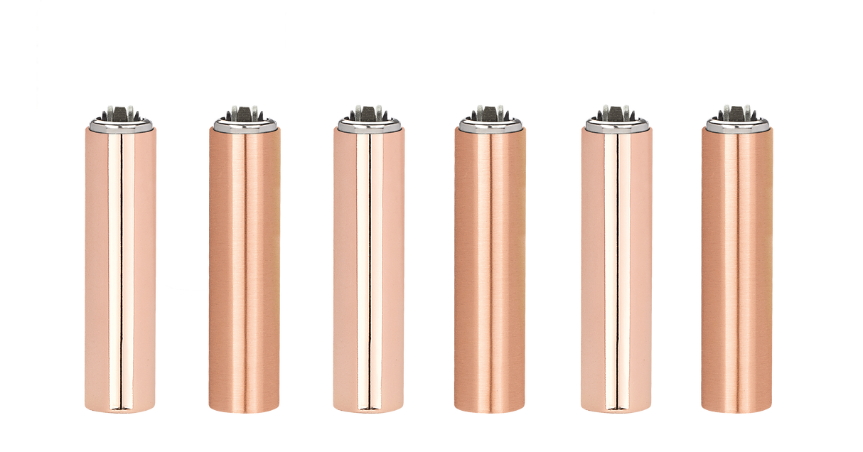 30 Clipper Rose Gold Printed Refillable Classic Lighters - FCP0T079UKH