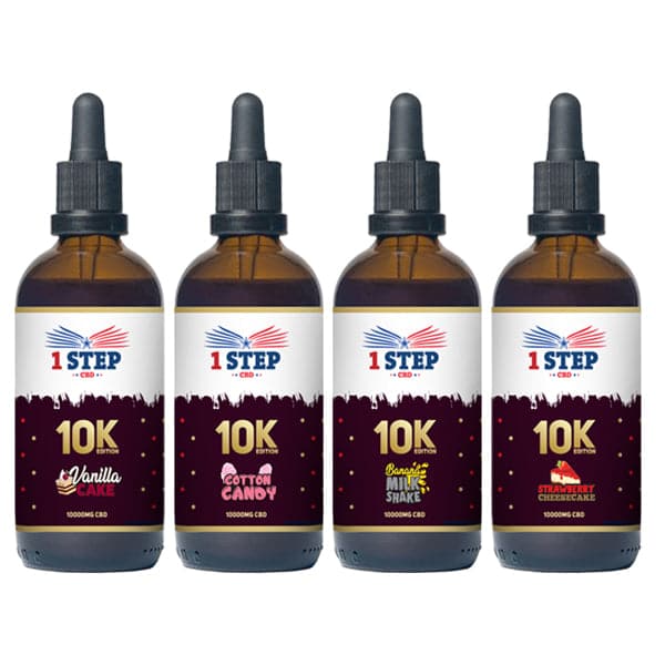 1 Step CBD 10000mg CBD Flavoured Oil 10K Edition 100ml (BUY 1 GET 1 FREE)