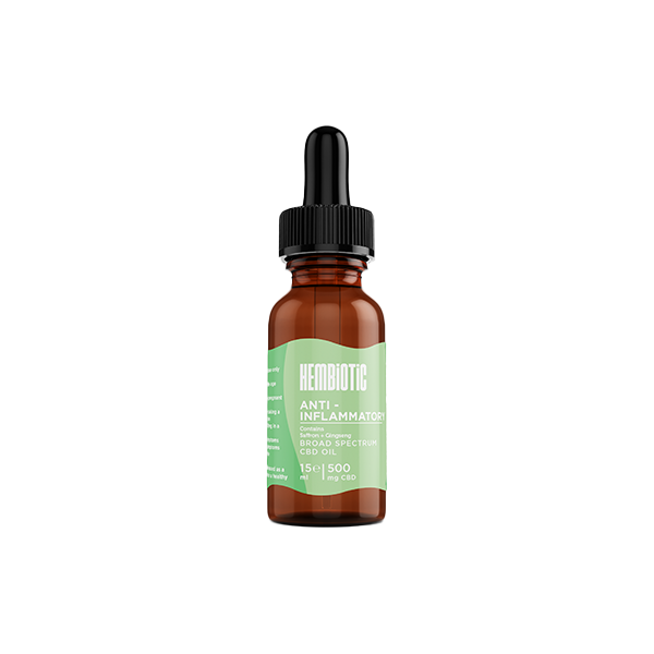 Hembiotic 500mg Broad-Spectrum CBD Oil - 15ml