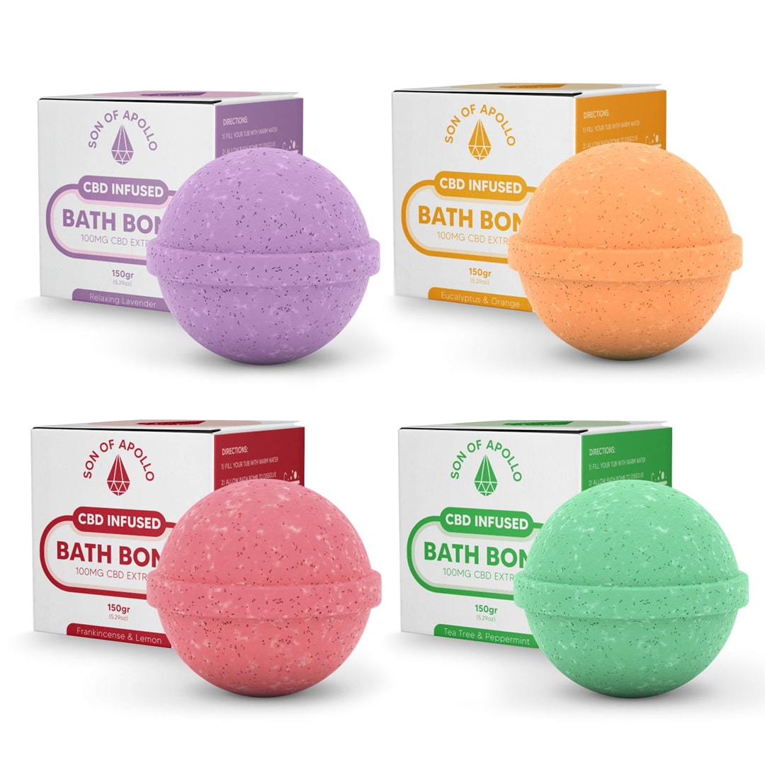 CBD Bath Bombs 100mg (BUY 1 GET 1 FREE - Add 1 To Basket) - 4 Scents