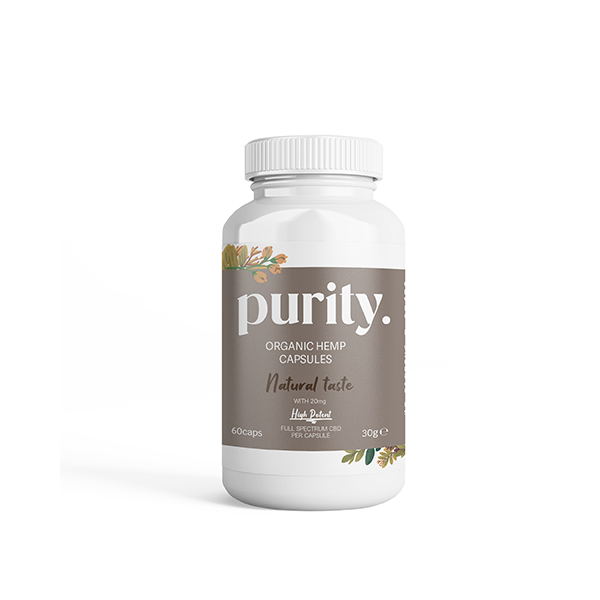 Purity 1200mg 10mg CBD Capsules - 60 caps