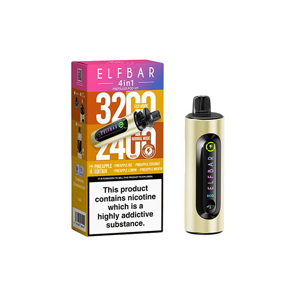 20mg Elf Bar 4 in 1  Pod Vape Kit 3200 Puffs