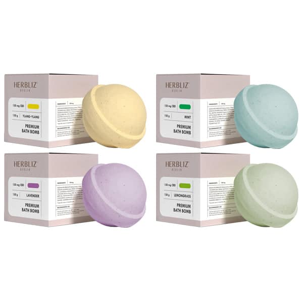 Herbliz 150mg CBD Premium Bath Bombs - 150g