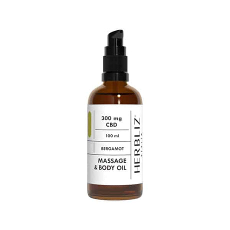 Herbliz 300mg CBD Massage &amp; Body Oil - 100ml