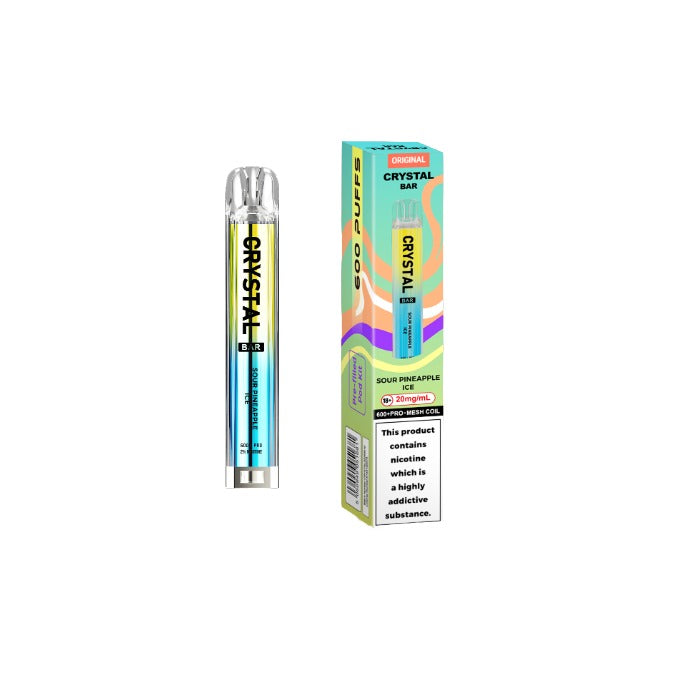 20mg Crystal Bar Original 600 Prefilled Pod Vape Kit