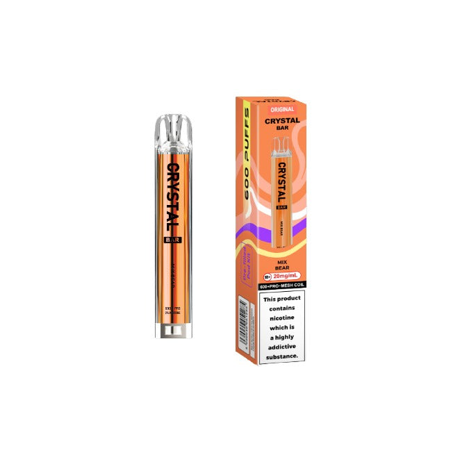 20mg Crystal Bar Original 600 Prefilled Pod Vape Kit
