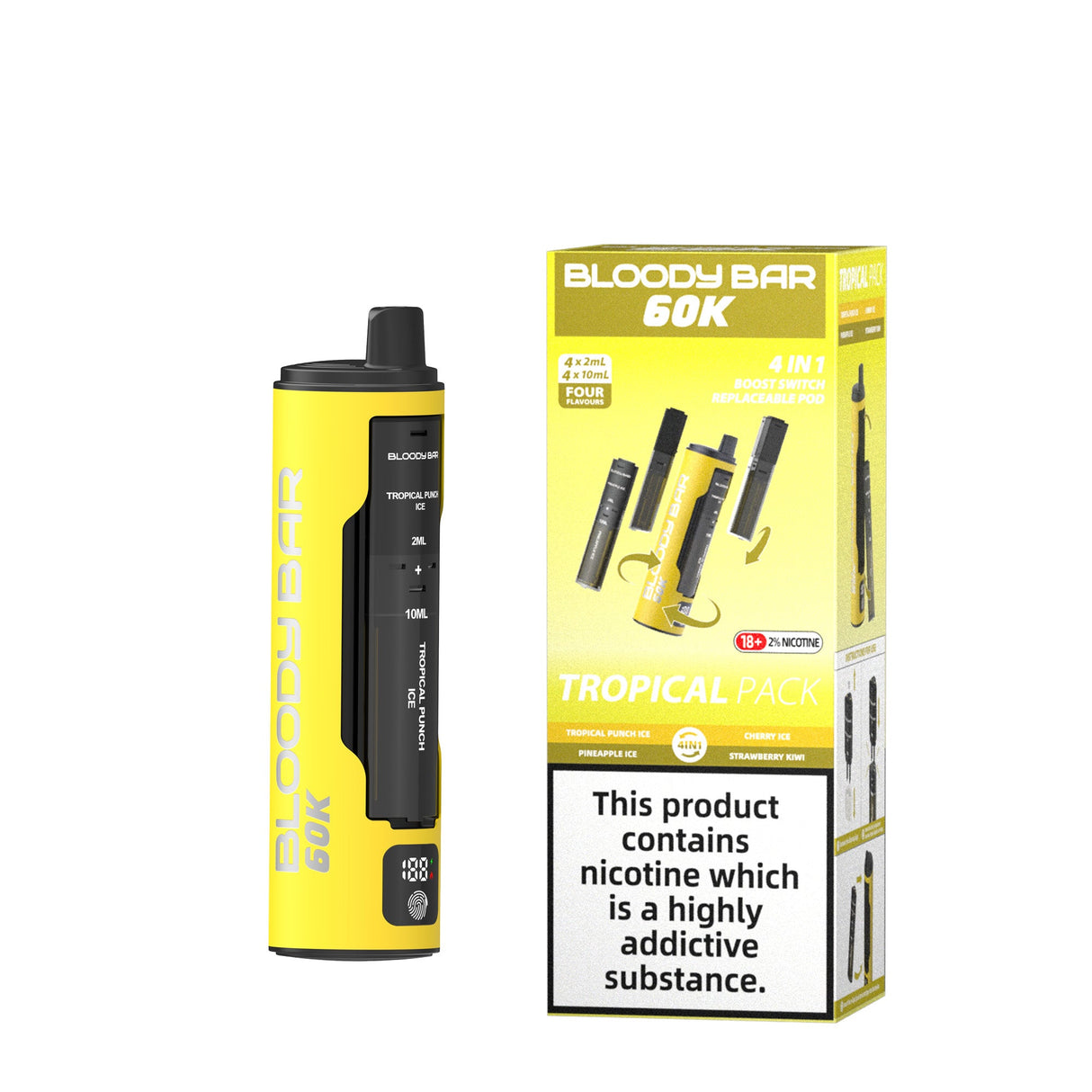 Bloody Bar 60k 4 in 1 Prefilled Pod Vape Kit 60000 Puffs