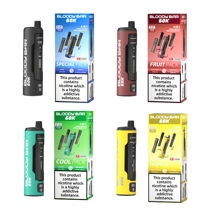 Bloody Bar 60k 4 in 1 Prefilled Pod Vape Kit 60000 Puffs