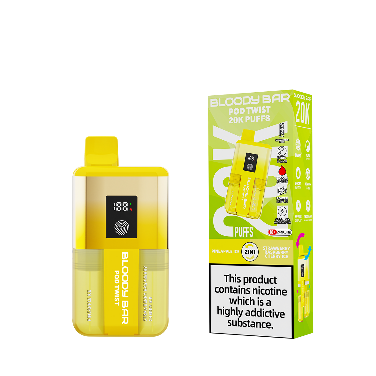 Bloody Bar 20k Twist Prefilled Pod Vape Kit - 20000 Puffs