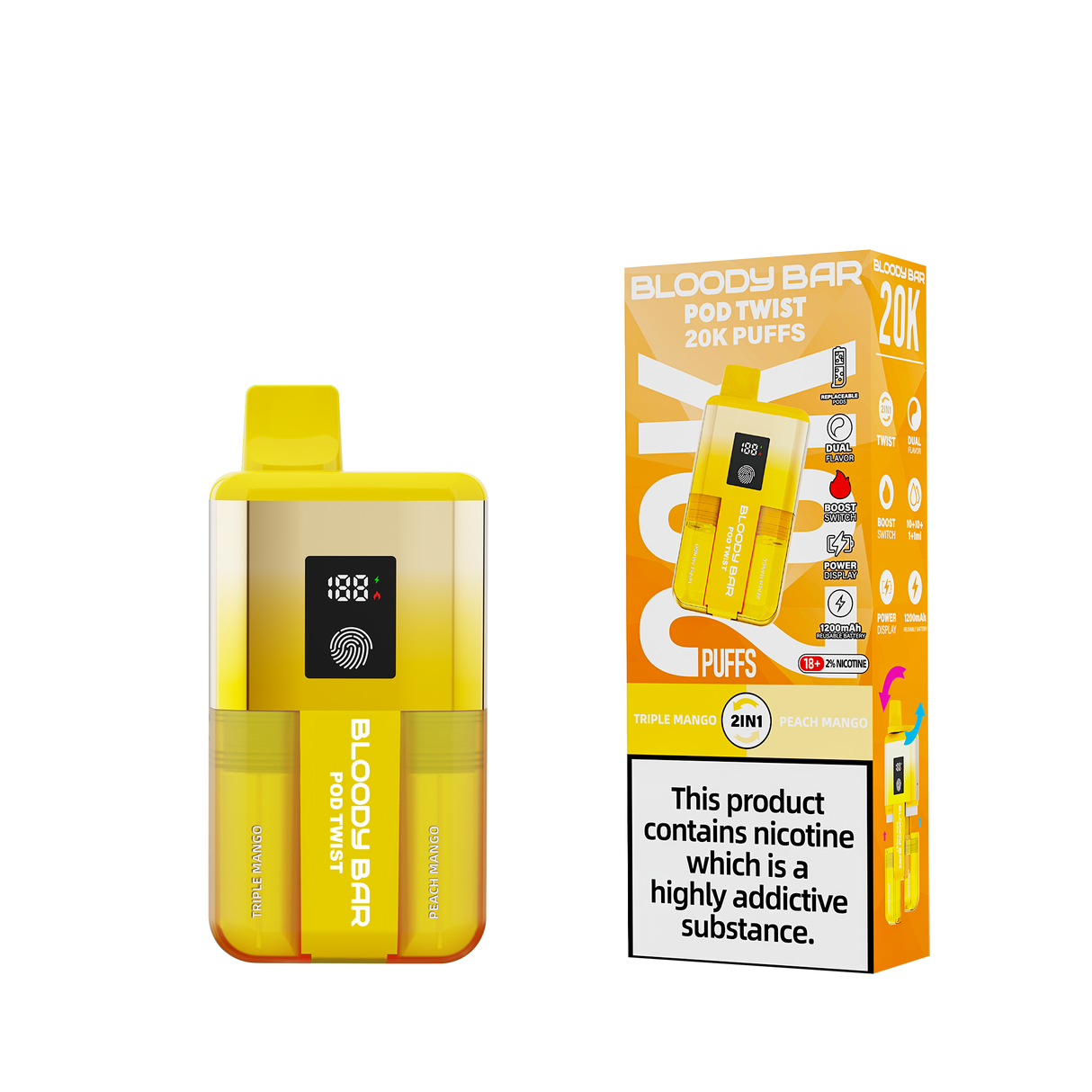 Bloody Bar 20k Twist Prefilled Pod Vape Kit - 20000 Puffs