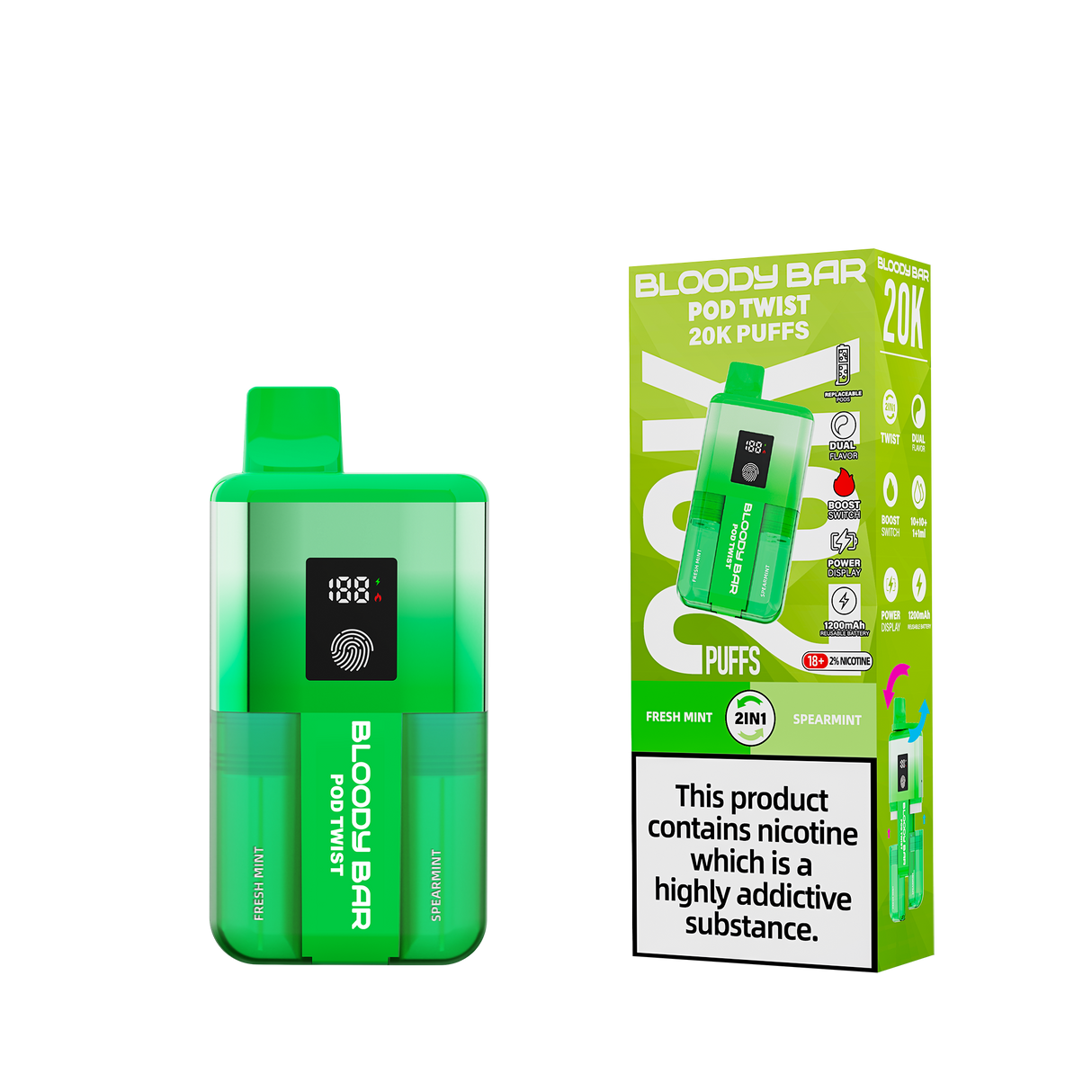 Bloody Bar 20k Twist Prefilled Pod Vape Kit - 20000 Puffs